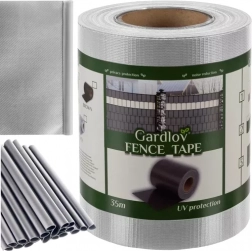 Bande de protection pour clôture 19 cm x 35 m 450 g/m² gris avec clips GARDLOV