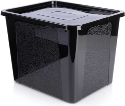Boîte de rangement en plastique avec couvercle 30 l