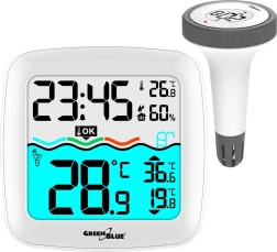 Thermomètre de piscine avec station météo GreenBlue