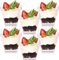 Gobelets en plastique pour desserts et en-cas 180 ml, 6 pcs