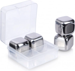 Cubes rafraîchissants en acier inoxydable pour boissons, réutilisables, lot de 4