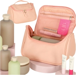Trousse de maquillage de voyage rose