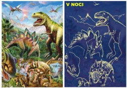 Puzzle lumineux monde des dinosaures 100 pièces XL