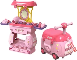 Coiffeuse pour enfants dans une valise avec miroir 2-en-1 - 1 pièce