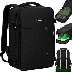 Sac à dos de voyage Trizand pour avion avec port USB, noir 40 × 20 × 25 cm