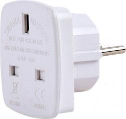 Adaptateur secteur avec fiche polonaise / prise britannique