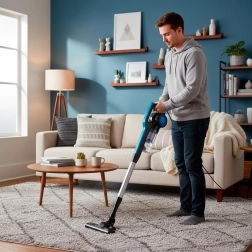 Aspirateur balai 3‑en‑1 600 W avec câble et filtration cyclonique