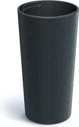 Cache-pot Lamia Slim Eco Wood anthracite