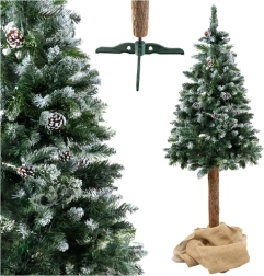 Sapin de Noël artificiel Ruhhy enneigé sur tronc 180 cm