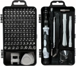 Jeu de tournevis de précision 115 en 1 avec embouts magnétiques et accessoires