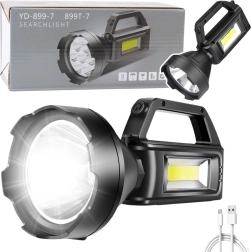 Lampe de travail LED avec projecteur COB, 4 modes et powerbank