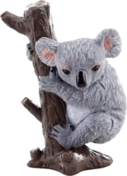 Figurine en plastique de koala sur arbre