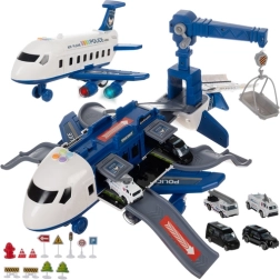 Avion de police pliable avec parking et voitures