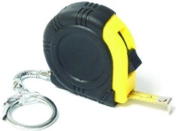 Mètre de poche rétractable 1 m × 6 mm avec porte-clés