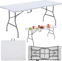 Table pliante de banquet blanche 180 x 74 cm