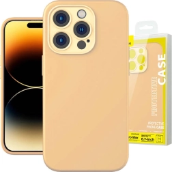 Baseus Liquid Silica Gel coque pour iPhone 14 Pro Max + verre trempé et kit de nettoyage – Sunglow