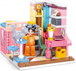 Jeu de construction Sluban Girls Dream mini chambre – 210 pièces, 2 figurines