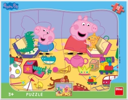 Puzzle Dino Peppa Pig Joue - Formes 12 pièces