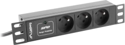 Multiprise PDU 10" 1U pour rack, 3x prise FR, 2 m, 16 A, 230 V, noire