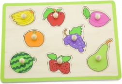 Puzzle encastrable en bois fruits avec poignées