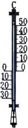 Thermomètre mural extérieur 50 cm, noir