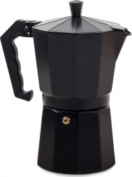 Cafetière moka en aluminium 450 ml pour 9 tasses, noire