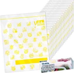 Sachets alimentaires à fermeture zip 18 × 23 cm, 20 pcs