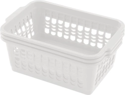 Paniers en plastique HEIDRUN 30 × 19,5 × 13 cm, lot de 3 pièces, assortiment de couleurs