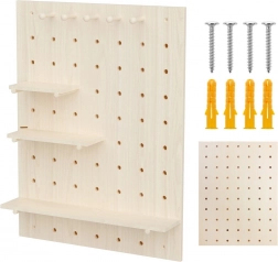 Panneau mural en bois pegboard MACLEAN 60 × 80 cm, bois clair
