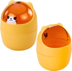 Mini poubelle de table orange
