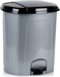Poubelle à pédale en plastique 30 l – grise