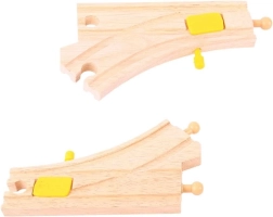 Aiguillage en Bois pour Circuits de Train Bigjigs Rail 2 Pièces