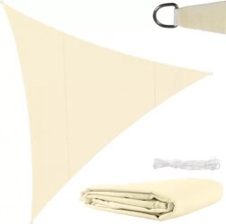 Voile d’ombrage triangulaire 4 × 4 × 4 m Gardlov – Beige