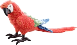 Figurine en plastique ara rouge 17 cm