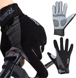 Gants de cyclisme d’hiver avec doigts tactiles et couverture intégrale