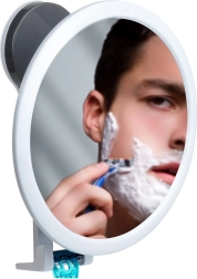 Miroir cosmétique avec ventouse et crochet 17 cm