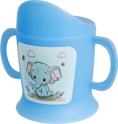 Tasse d’apprentissage avec bec 150 ml SOLEIL, plastique, assortiment de couleurs