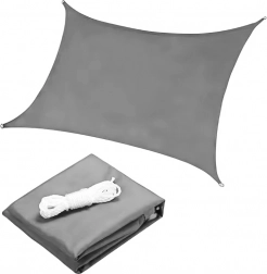 Voile d’ombrage carré gris 5x5 m, bâche imperméable par MultiGarden