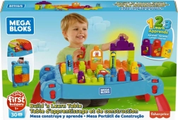Table de construction avec cubes pour apprendre et construire – bleue