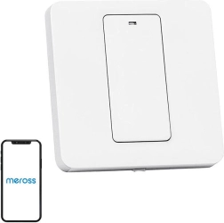 interrupteur mural intelligent Wi‑Fi Meross à deux canaux avec prise en charge Apple HomeKit