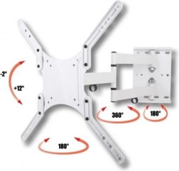 Support mural blanc réglable pour LCD/LED 23 à 55 pouces