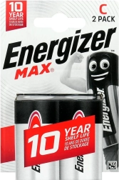 Piles alcalines C LR14 ENERGIZER MAX, blister de 2 pièces