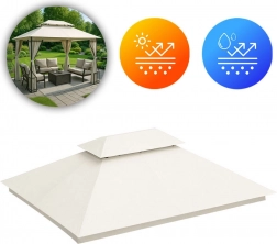 Toit de rechange pour pavillon de jardin 3x4 m imperméable avec ouverture de ventilation MultiGarden