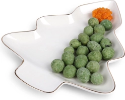 Assiette en porcelaine en forme de sapin de Noël 20 × 16,5 cm