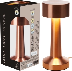 Lampe de table LED cuivrée 21 cm avec batterie et variateur