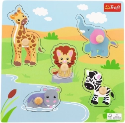 Mini puzzle en bois Safari – 5 pièces