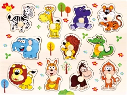 Bino puzzle en bois safari 11 pièces