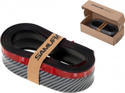 Becquet en caoutchouc universel pour pare-chocs motif carbone 2,5 m – Noir