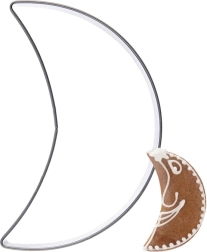 Emporte-pièce inox lune 6 cm