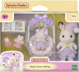 Sylvanian Families frères et sœurs endormis – lapins chocolat